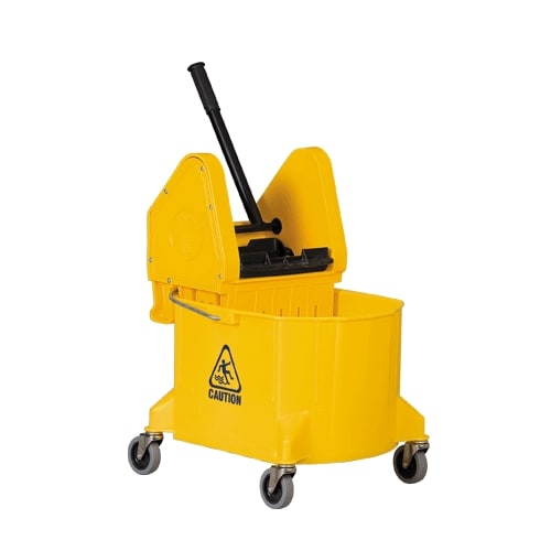 Mop Bucket With Downpress Wringer, 35 Quart, Yellow